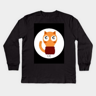 Pumpkin Spice Catbulb Kids Long Sleeve T-Shirt